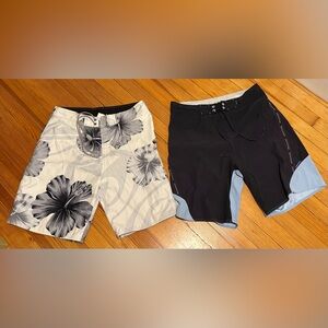 Men’s Quicksilver size 34 board shorts 2 pairs